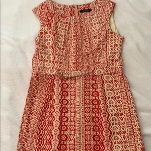 Ellen Tracy red and white dress